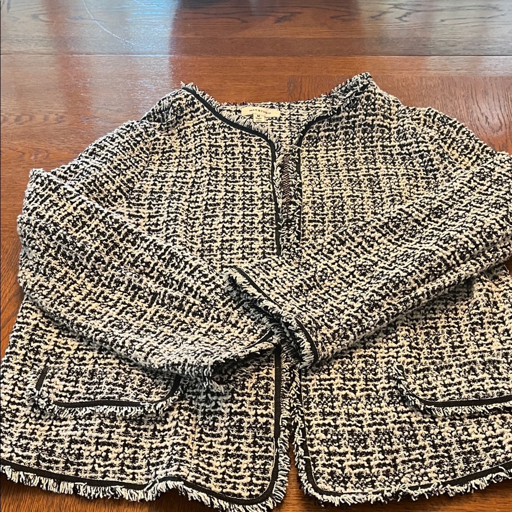 Max Studio Monochrome Tweed Jacket